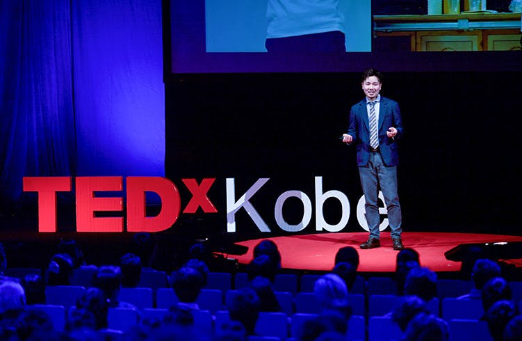 TED×Kobeに登壇する尾中代表